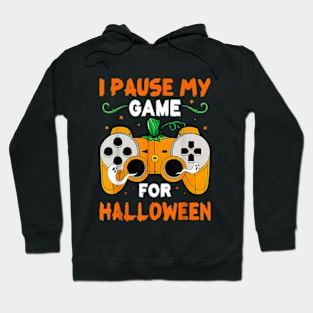 I Pause My Game For Halloween Jack O Lantern Video Gamer Hoodie